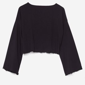 Nasty Gal Rib's Been a Long Day Ribbed Pajama Top NWT